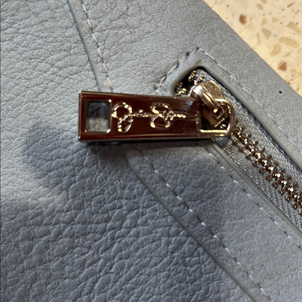 Jessica Simpson Light Blue 2 in 1 crossbody and clutch purse with Silver Accents - Picture 2 of 12